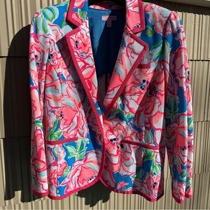 NWOT Lilly Pulitzer Tropical Peplum Blazer